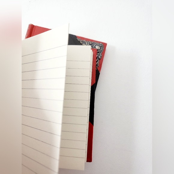 Two Mini Hardcover Red And Black Writing Journals Set - Picture 4 of 5